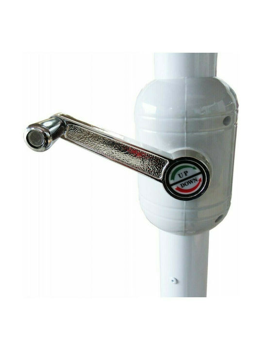 Round White Metal Parasol Φ3m