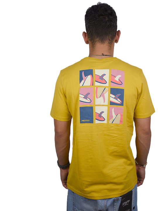 Protest Men's Short Sleeve T-shirt Yellow