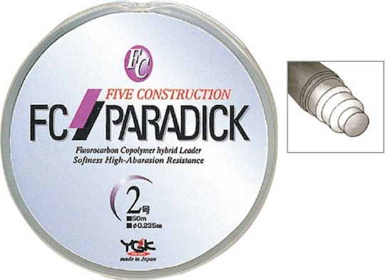 YGK FC Paradick Fluorocarbon Fishing Line Transparent 50m / 0.205mm
