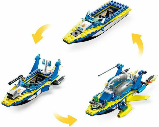 LEGO Lego City Водна Полицейска Детективска Мисия за 6+ Години 278 Бройки