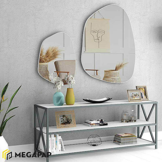 Megapap Denza Ασύμμετρος Λευκός 80x100cm 2τμχ Megapap Denza Ασύμμετρος Λευκός 80x100cm 2τμχ