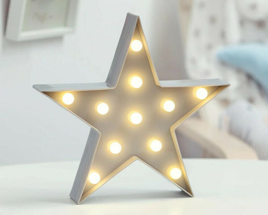 Kiokids Kinder Wandleuchte LED Star Grey