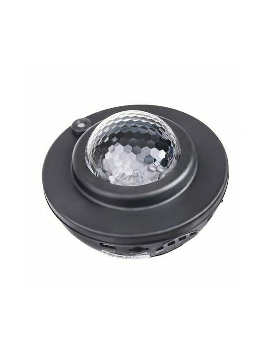 Led Rotating Kids Projector Lamp Star with Stars Projection Black 17x17x13cm