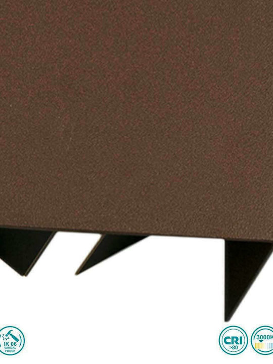 Faro Barcelona Olan Wall-Mounted Outdoor Ceiling Light LED IP65 6W with Warm White Light 10.5x14.5εκ.