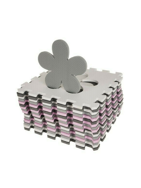 Kruzzel Interactive Floor Puzzle Purple-Grey 16 Pieces