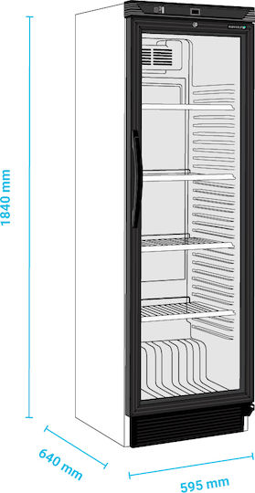 Tefcold Ψυγείο Αναψυκτικών 372lt Υ184xΠ59.5xΒ64cm