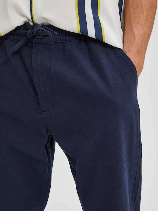 Παντελόνι Ελαστικό σε Slim Εφαρμογή Navy Μπλε