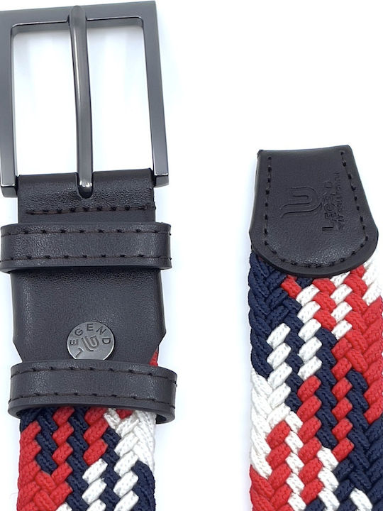 Elastic Men's Belt Knitted Multicolored