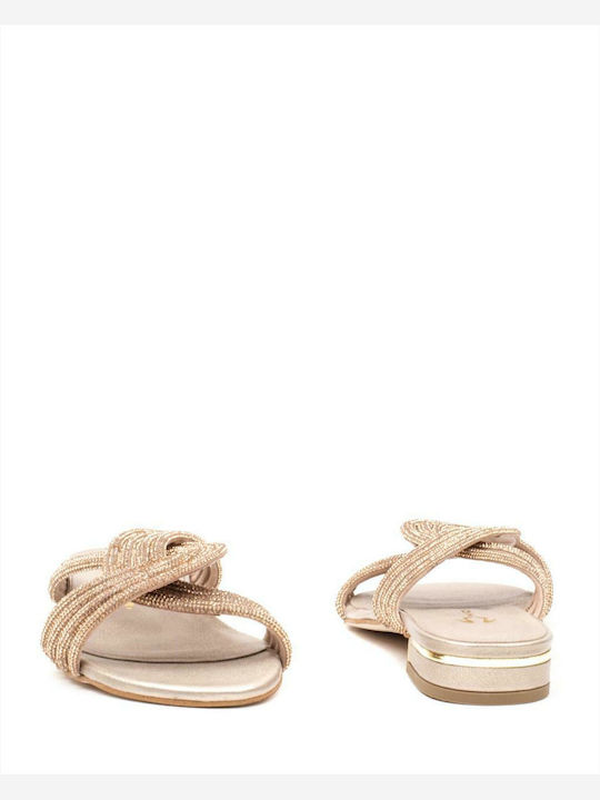 Flache Sandalen für Damen Bronze