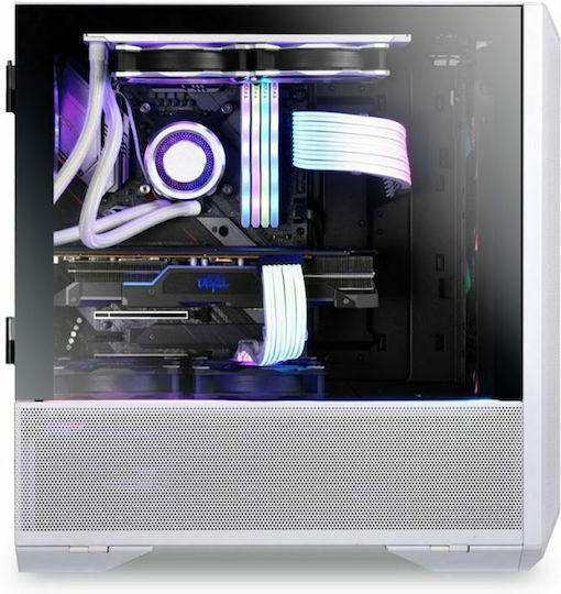Lian Li Lancool II Mesh RGB+ type C Геймърско бюро Midi Tower Компютърна кутия със страничен прозорец Сняг