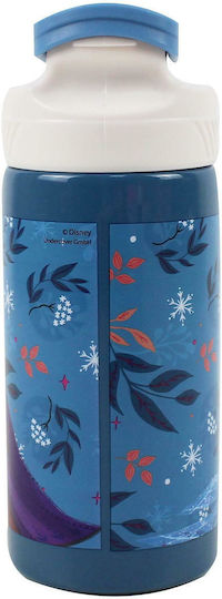 Gim Kinderflasche Gefroren Rostfreier Stahl mit Strohhalm Hellblau 500ml