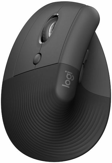 Logitech Lift Vertical Ασύρματο Εργονομικό Bluetooth Ποντίκι για Αριστερόχειρες Μαύρο