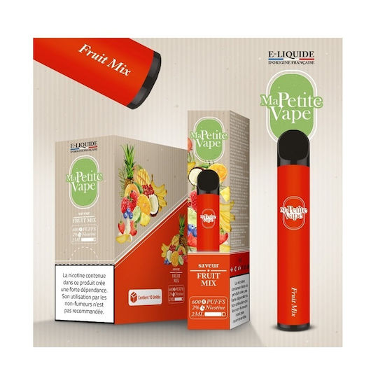 Petite Vape Einweg-E-Zigarette 600 Einweg-E-Zigaretten Fruit Mix 2ml 20mg Rote