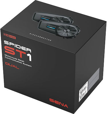 Sena Spider ST1 Ενδοεπικοινωνία Διπλή για Κράνος Μηχανής με Bluetooth