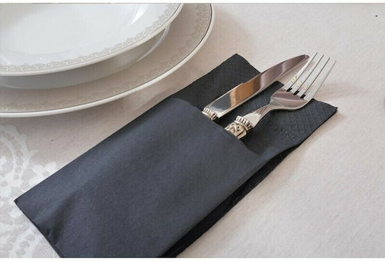 Finezza Airlaid Luxury Airlaid Napkin Black 33x33cm 80pcs