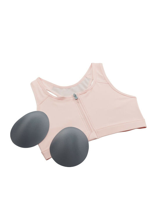 Dri-Fit Swoosh Women's Athletic Sports Bra Pink with Removable Padding