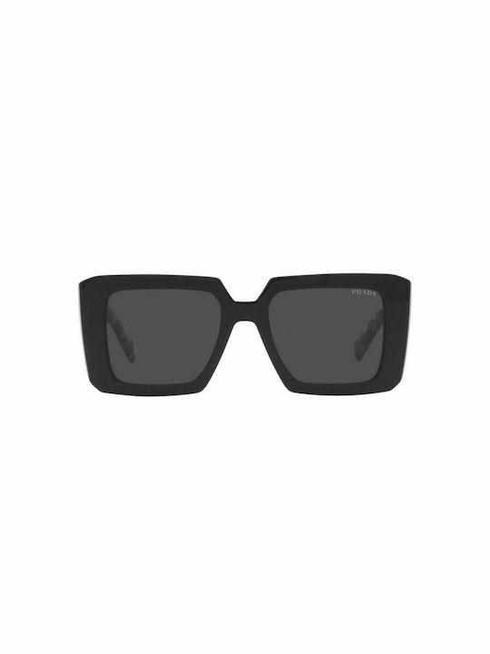 Prada Women's Sunglasses with Black Tartaruga Acetate Frame and Black Lenses PR 23YS 1AB5S0
