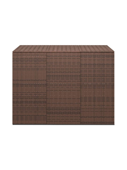 vidaXL Μπαούλο Αποθήκευσης Εξωτερικού Χώρου Rattan Μ145xΠ100xΥ103εκ.