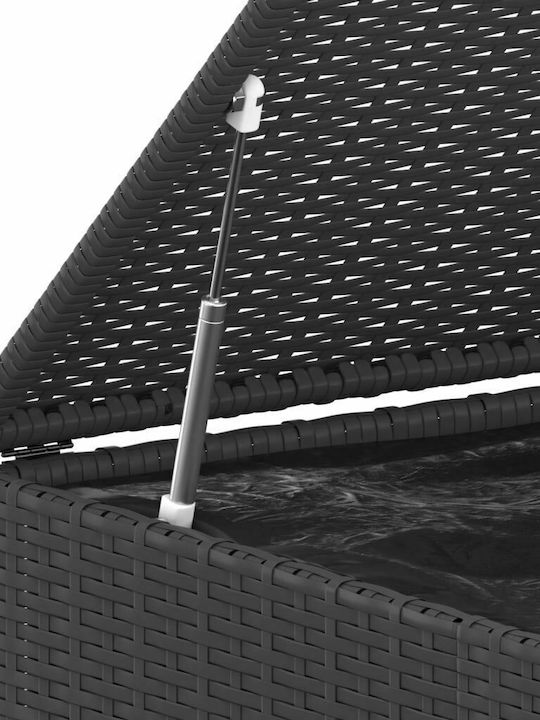 vidaXL Außenlagerbox Rattan Black L145xB100xH103cm