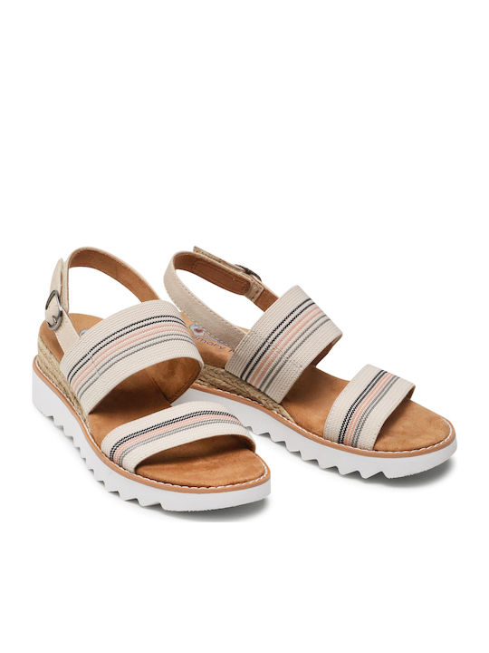 Bobs Tea Time Platforme Dama în Tip Espadrile Bej
