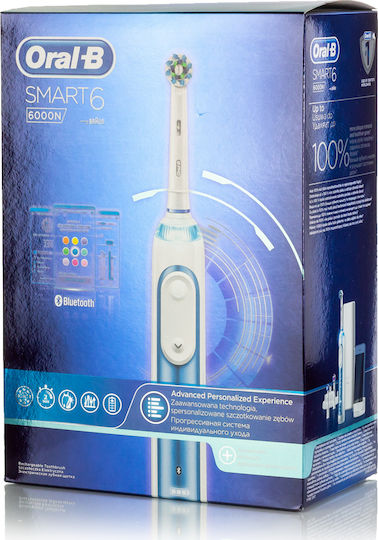 Oral-B Smart 6 6000N Електрическа Четка за Зъби с Таймер и Калъф за Пътуване Син