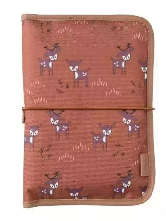 Fresk Portable Changing Pad Deer of Fabric Amber Brown 18x26cm