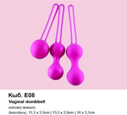 E08 Vaginalbälle Satz Silikon Purple