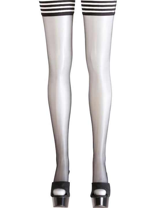 Cottelli Collection Stay-Ups Stockings Sexy Κάλτσες Μαύρες