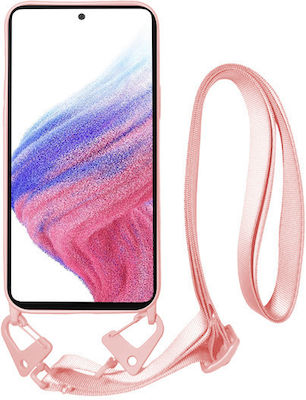 Vivid Strap Silicone Back Cover with Strap Nude (Galaxy A53)