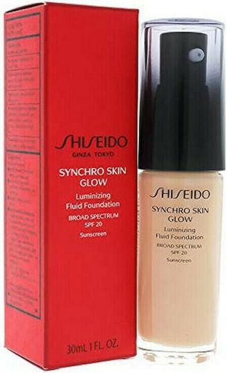 Shiseido Synchro Skin Glow Luminizing Fluid Foundation SPF20 R4-Rose 4 30ml