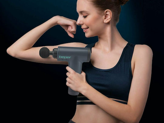 Beper Massage Gun Gun Massage for the Legs, the Body & the Hands with Vibration Gray