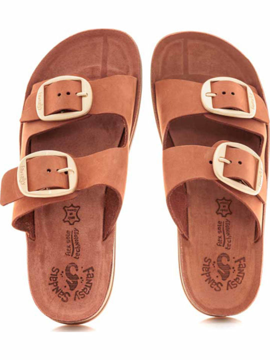Despoina Leather Women's Flat Sandals Anatomic Aragosta
