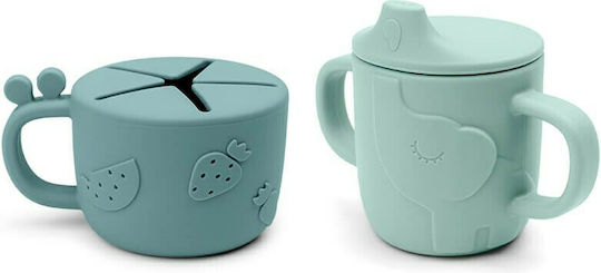 Done by Deer Educational Sippy Cup Plastic with Handles Blue for 0m+m+ 160ml