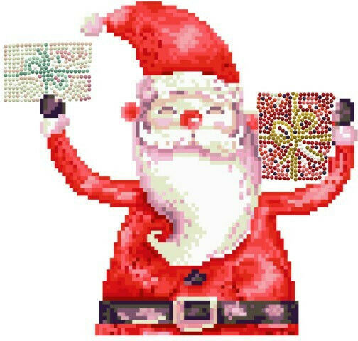 Diamond Dotz Santa Cheer Καμβάς Diamond Painting Κιτ 28x28cm