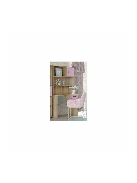 N3 Raft Perete Lemn Oak-Lilac 100x30x105cm