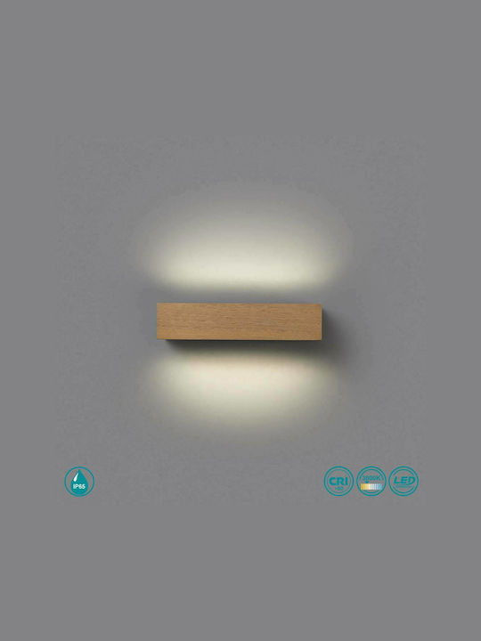 Faro Barcelona Doro Επιτοίχια Εξωτερική Πλαφονιέρα LED IP65 13W με Θερμό Λευκό Φως 22x4.8εκ.