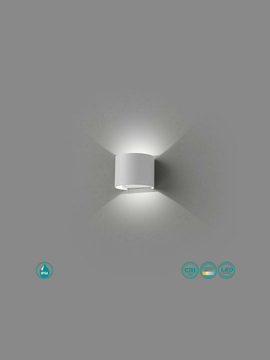 Faro Barcelona Sunset Wall-Mounted Outdoor Spot Light LED IP54 6W with Warm White Light 14x11.1εκ.