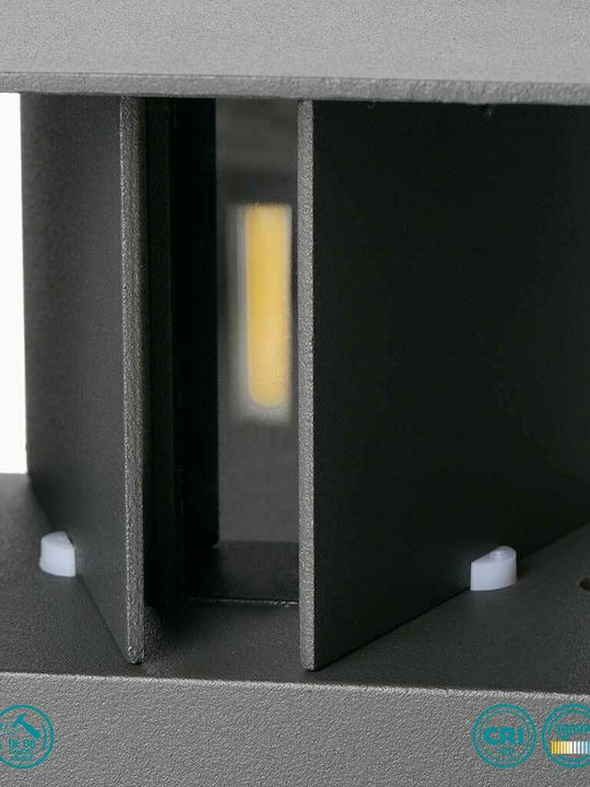 Faro Barcelona Olan Wall-Mounted Outdoor Ceiling Light LED IP65 6W with Warm White Light 14.5x10.5εκ.