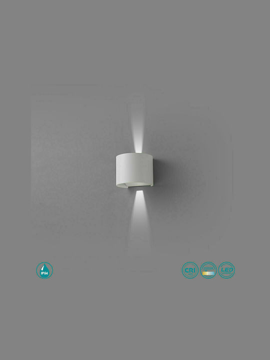 Faro Barcelona Sunset Wall-Mounted Outdoor Spot Light LED IP54 6W with Warm White Light 14x11.1εκ.