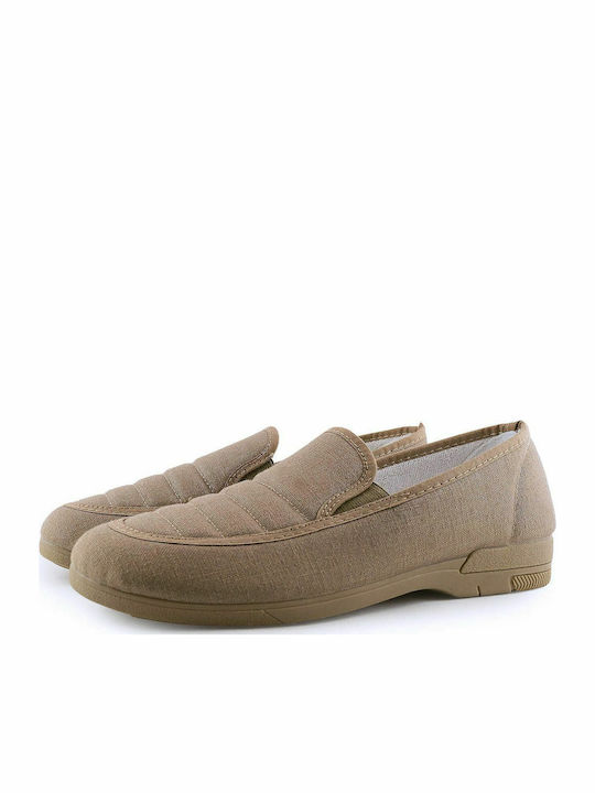 Stoff Herren Espadrilles in Beige Farbe