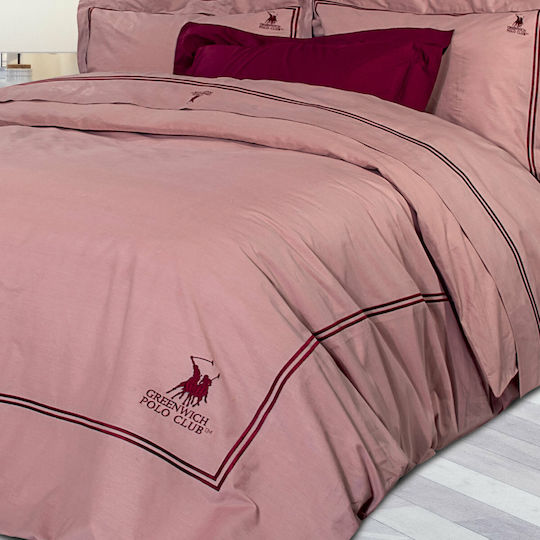 Greenwich Polo Club 2131 Σετ Σεντόνια Υπέρδιπλα 240x270εκ. Ροδί (4τμχ)