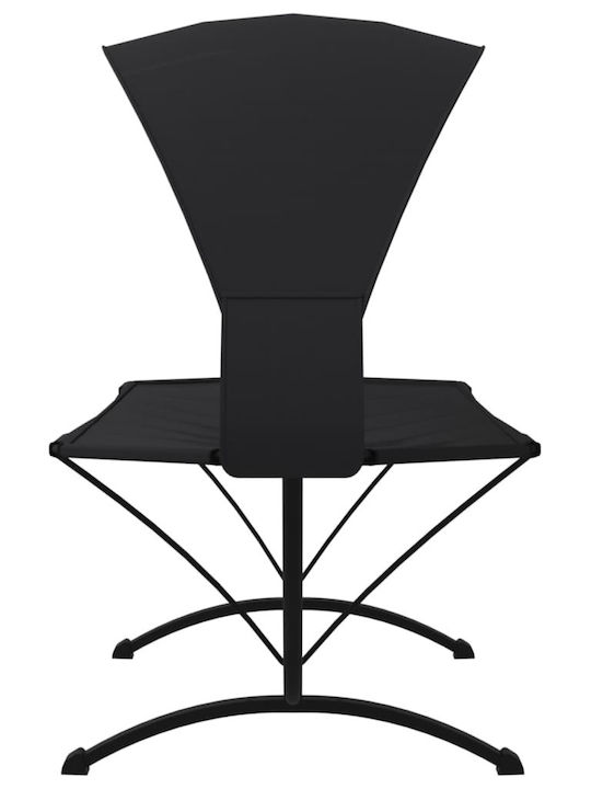 vidaXL Single Hammock with Stand Black 274x112.5cm