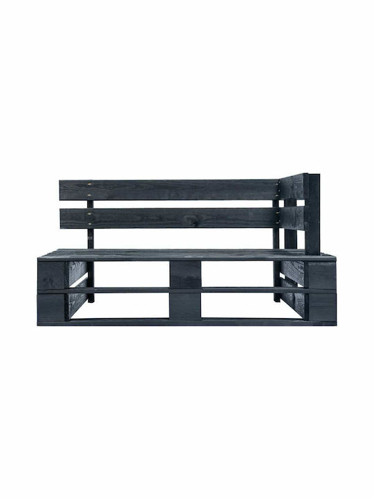 Ecksofa Außenbereich aus Paletten mit Kissen 110x65x55cm