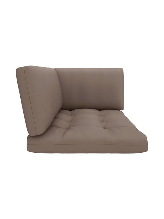 Ecksofa Outdoor from Pallets with Pillows Braun 110x65x55cm