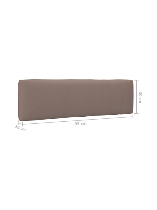 Ecksofa Outdoor from Pallets with Pillows Gray 110x65x55cm