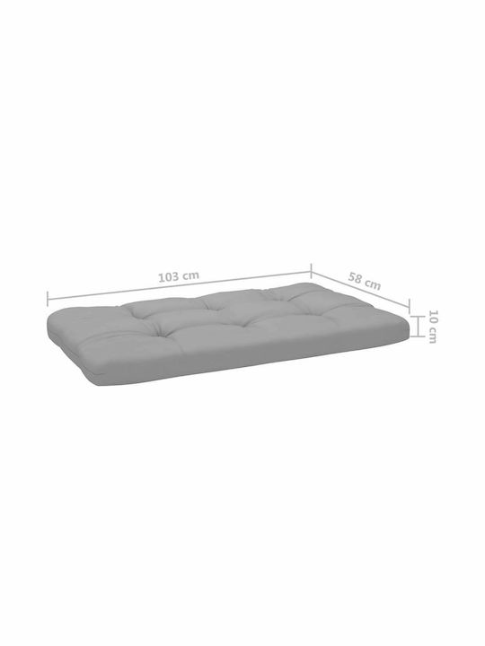 Ecksofa Außenbereich aus Paletten mit Kissen 110x65x55cm