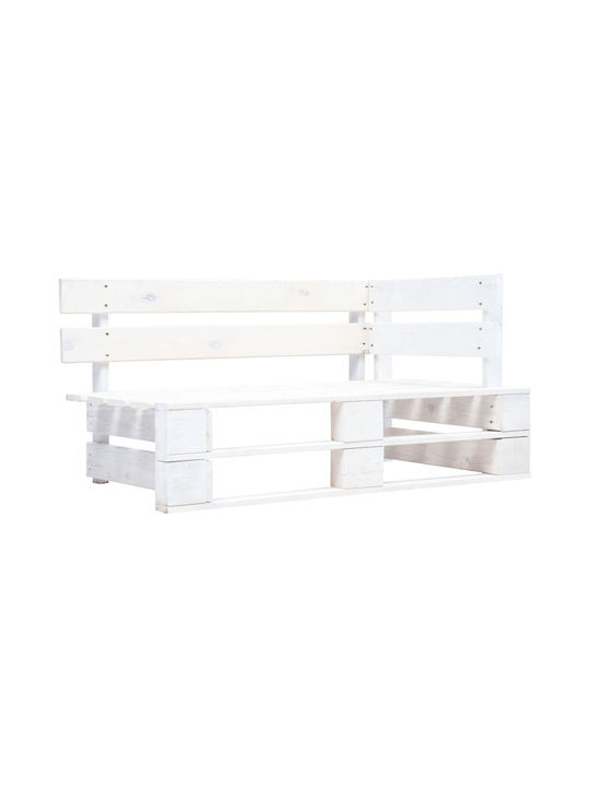 Ecksofa Außenbereich aus Paletten mit Kissen 110x65x55cm