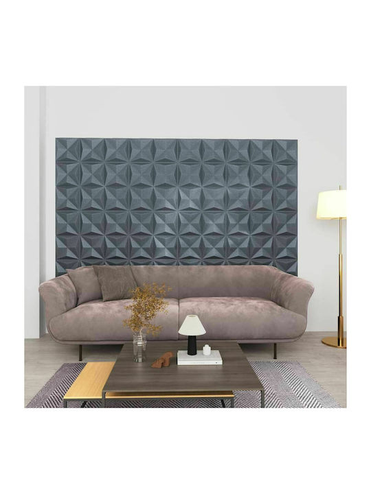 3D Wall Panel Γκρι 50x50cm 24pcs