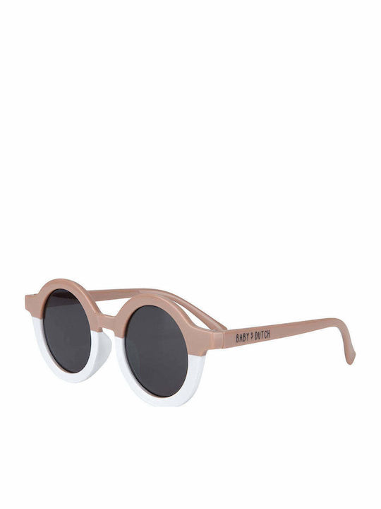 Baby Dutch Double Στρογγυλά Παιδικά Γυαλιά Ηλίου Brown για 2-6 Ετών