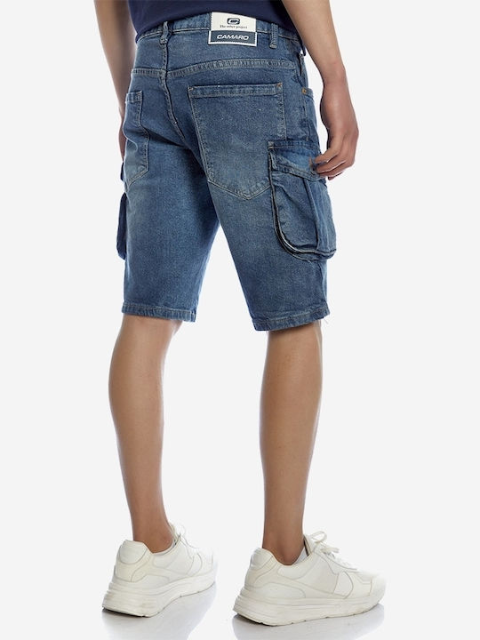 Camaro Herrenshorts Jeans Blau